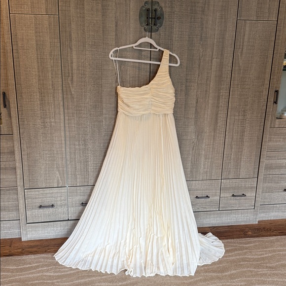 By Anthropologie Forever That Girl One-Shoulder Pleated‎ Dress - Picture 9 of 17